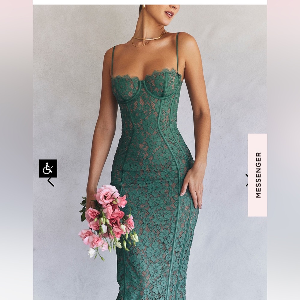 House of CB lace midi corset Joelle dress